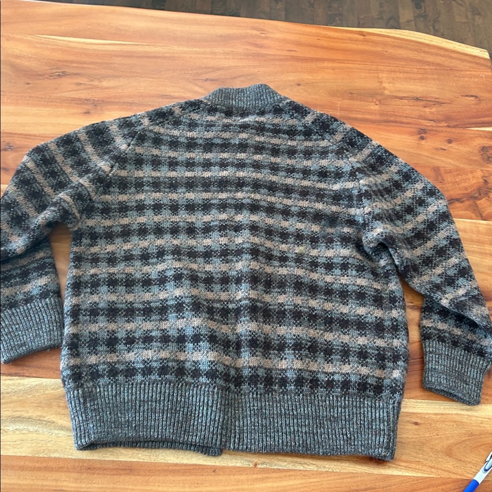 La Solino Vintage Shetland Wool Button Up Cardigan Sweater sz large - Picture 7 of 12
